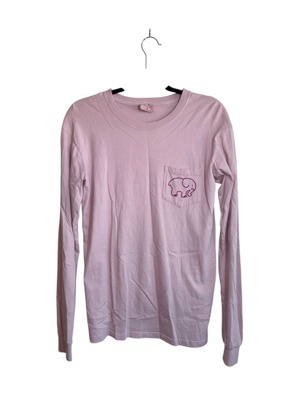 Ivory Ella Paisley Elephant Graphic Tee Light Pink Long Sleeve Small Women’s